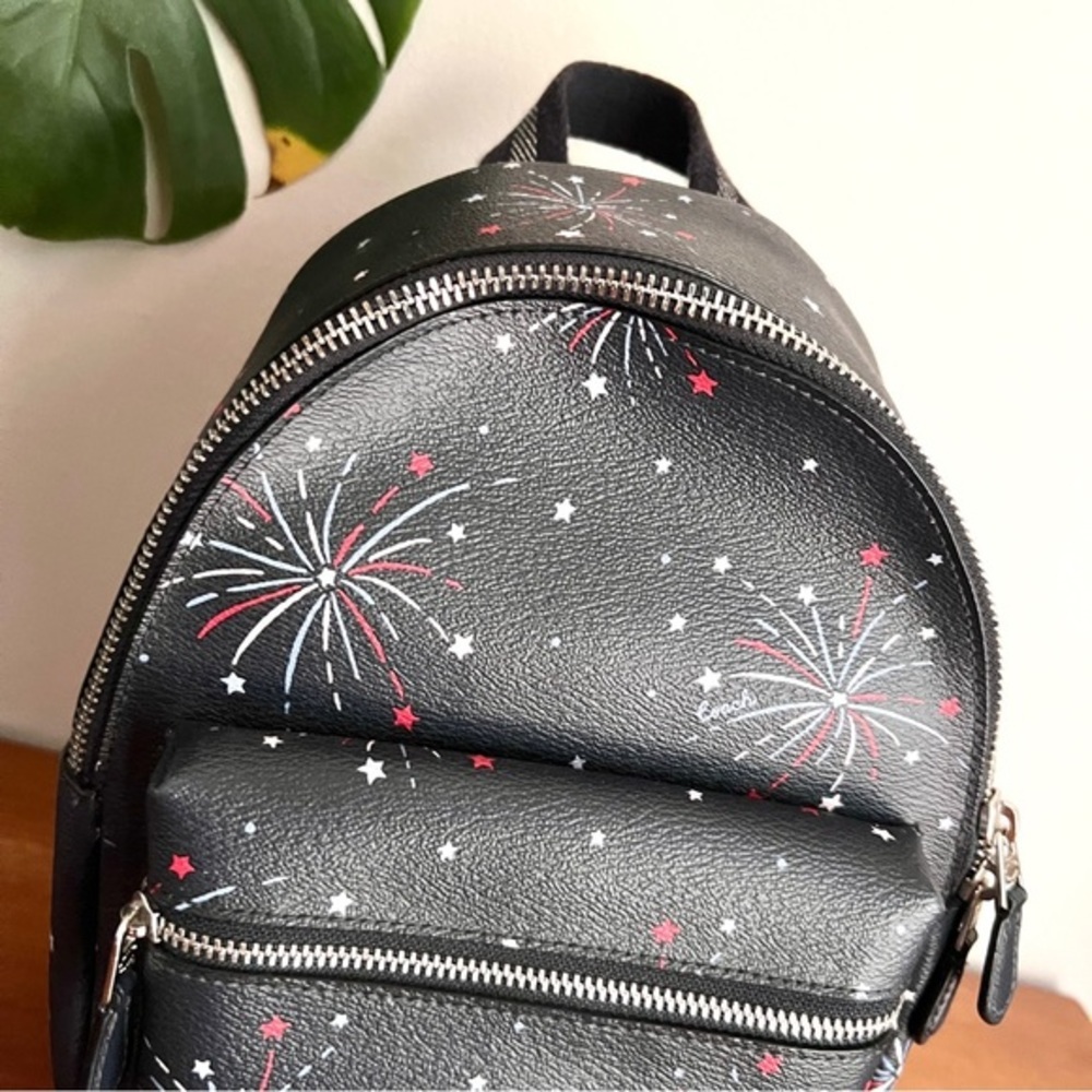 Coach RARE Charlie Firework Americana Print Mini Backpack - Picture 8 of 10
